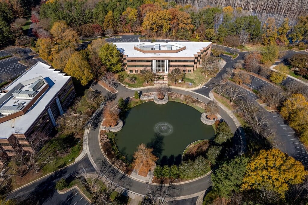 PVOP Chapel Hill - exterior aerial view of building