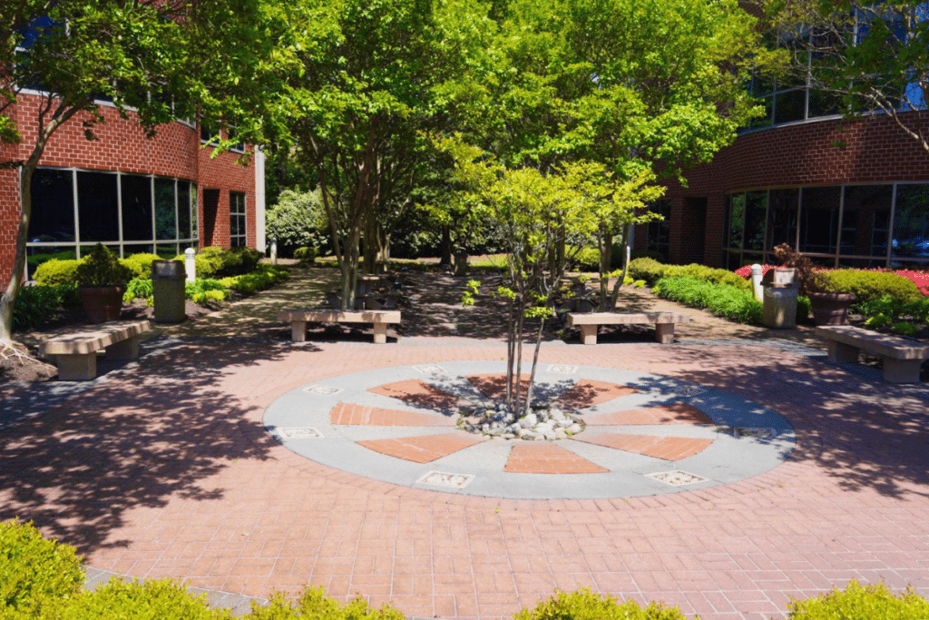 PVOP Norfolk - seating area outside building 2