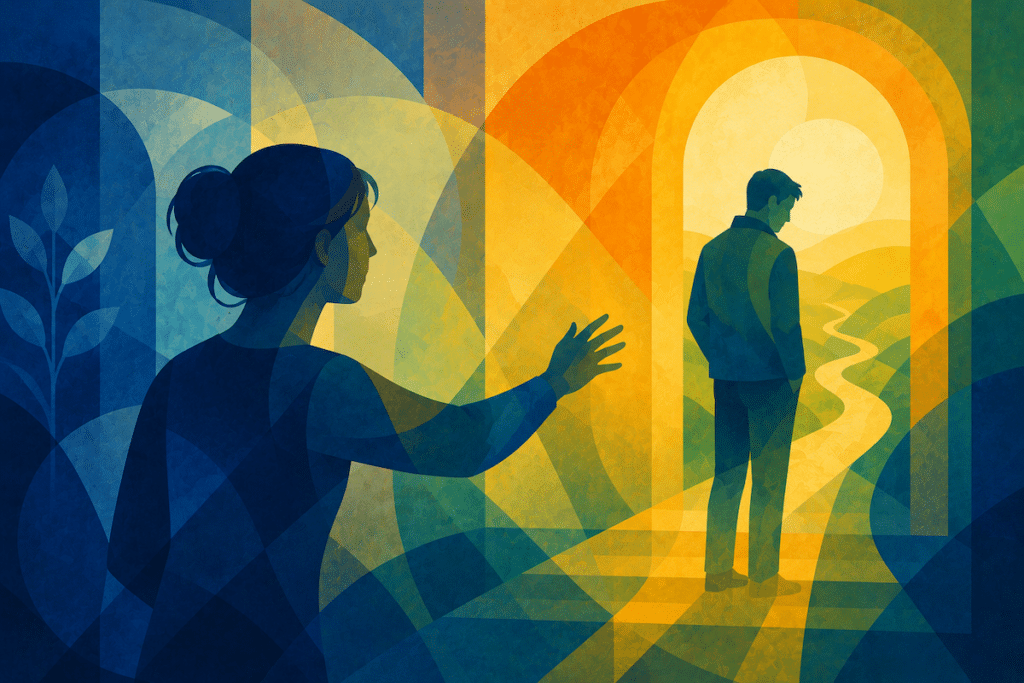PV - blog image - geometric painting - a loved one with mental health struggles